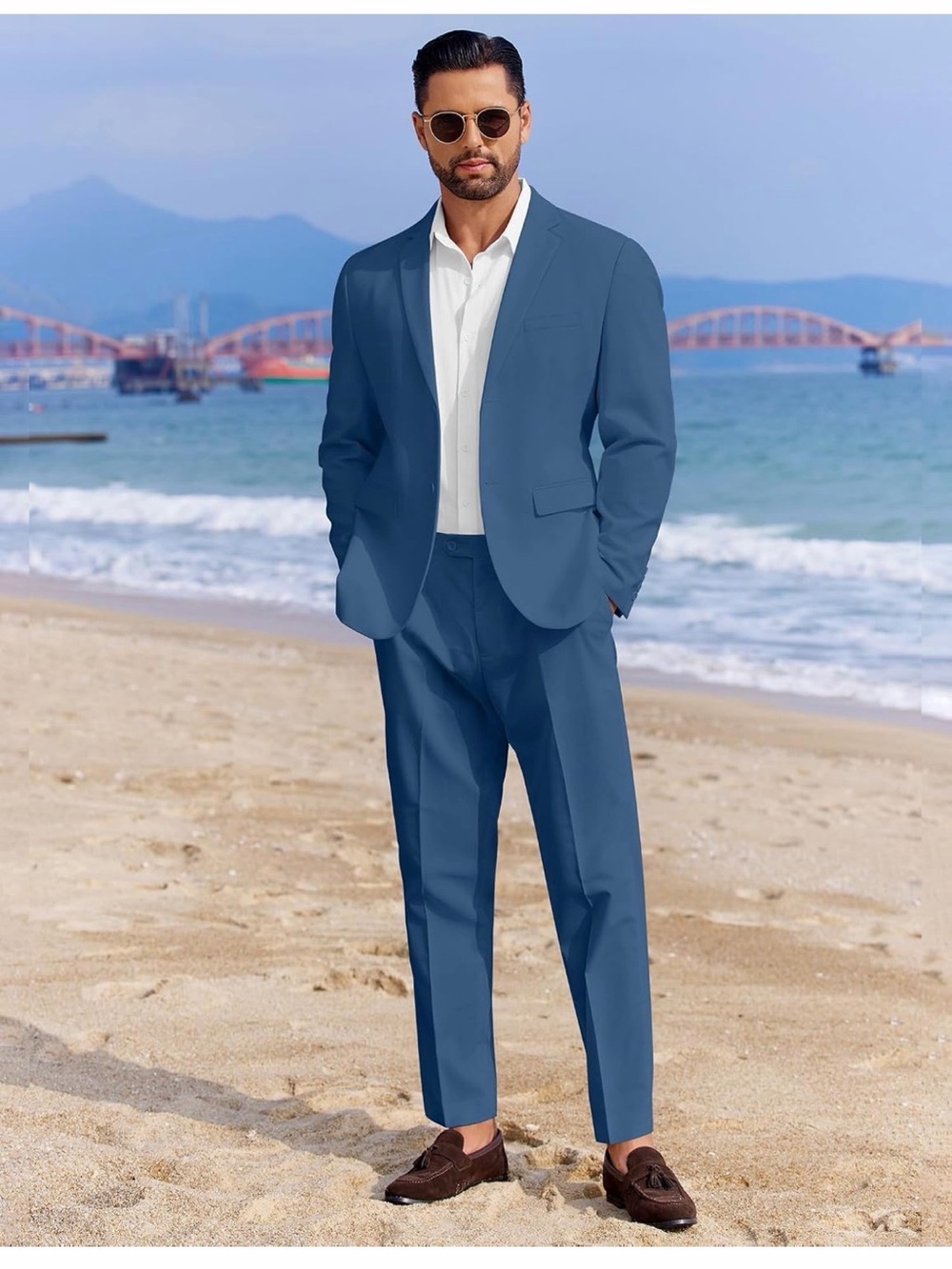 Men's Blue Two-Piece Suit – Tailored Modern Fit